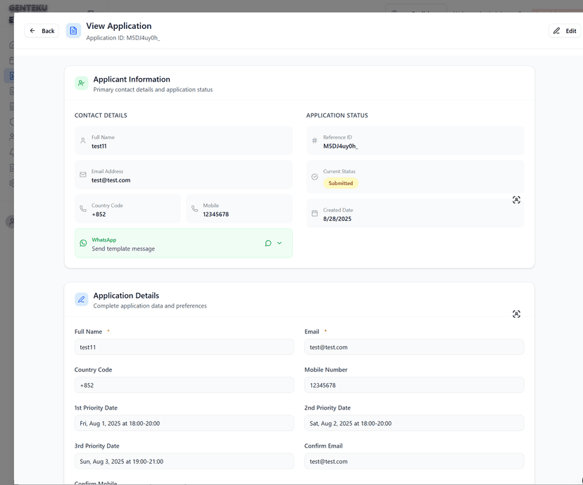 GenTeku EventLink Application Management
